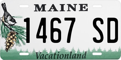 ME license plate 1467SD