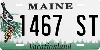 ME license plate 1467ST