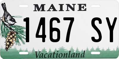 ME license plate 1467SY