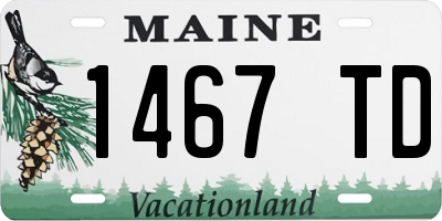 ME license plate 1467TD