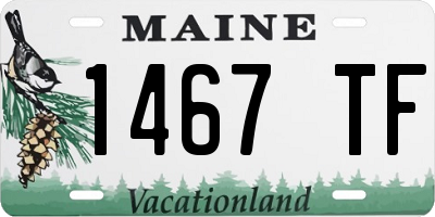 ME license plate 1467TF