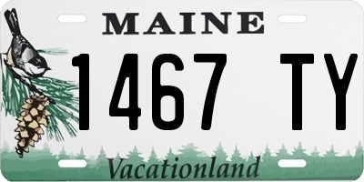 ME license plate 1467TY