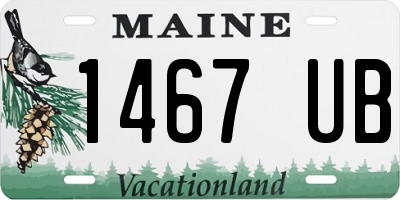 ME license plate 1467UB
