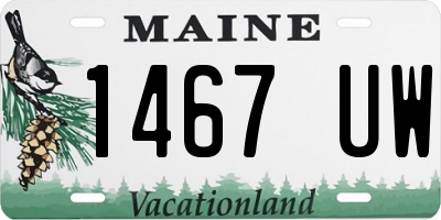ME license plate 1467UW