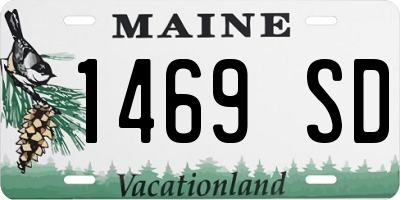 ME license plate 1469SD