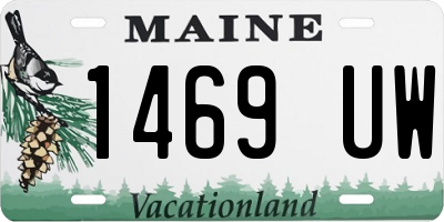 ME license plate 1469UW