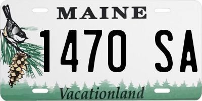 ME license plate 1470SA