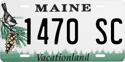 ME license plate 1470SC