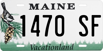 ME license plate 1470SF
