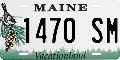 ME license plate 1470SM