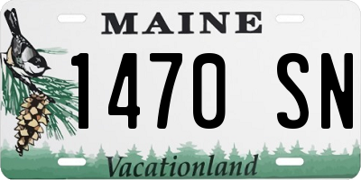 ME license plate 1470SN