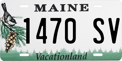 ME license plate 1470SV