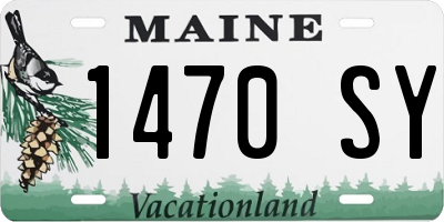 ME license plate 1470SY