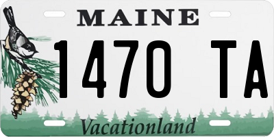 ME license plate 1470TA