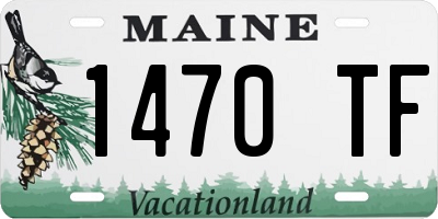 ME license plate 1470TF
