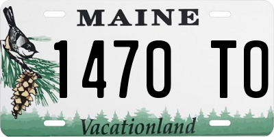 ME license plate 1470TO