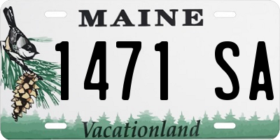 ME license plate 1471SA