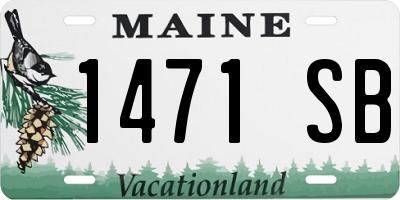 ME license plate 1471SB