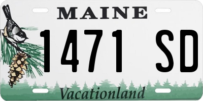 ME license plate 1471SD