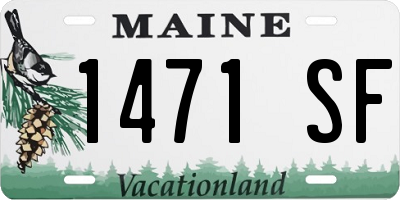 ME license plate 1471SF