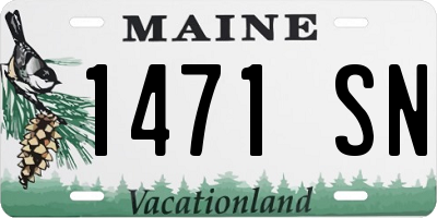 ME license plate 1471SN