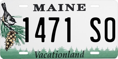 ME license plate 1471SO