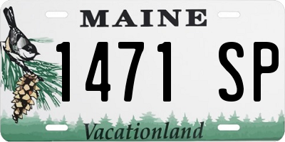 ME license plate 1471SP