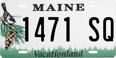 ME license plate 1471SQ