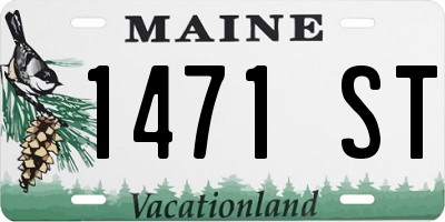 ME license plate 1471ST