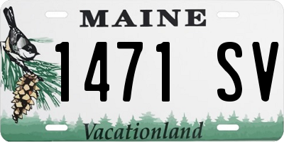 ME license plate 1471SV