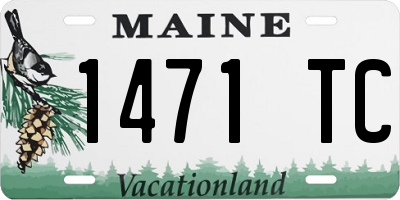 ME license plate 1471TC