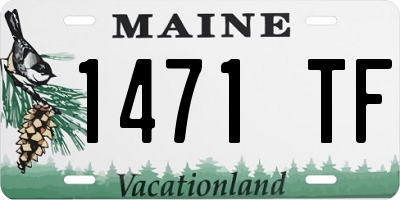 ME license plate 1471TF