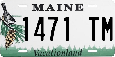 ME license plate 1471TM