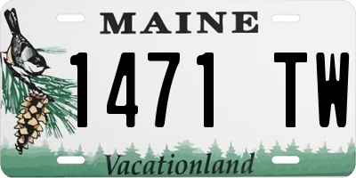 ME license plate 1471TW