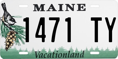 ME license plate 1471TY