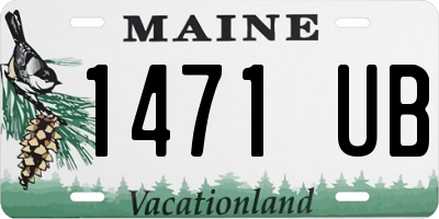 ME license plate 1471UB