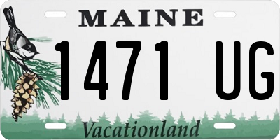 ME license plate 1471UG