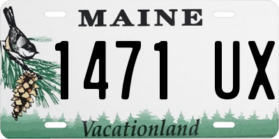 ME license plate 1471UX