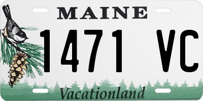 ME license plate 1471VC