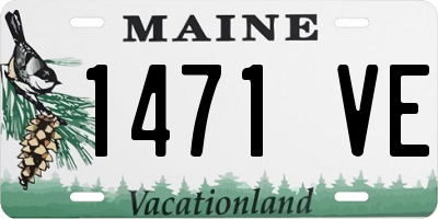 ME license plate 1471VE