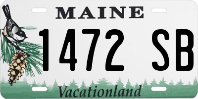 ME license plate 1472SB