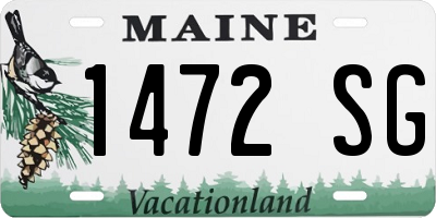 ME license plate 1472SG