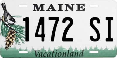 ME license plate 1472SI