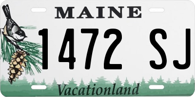 ME license plate 1472SJ