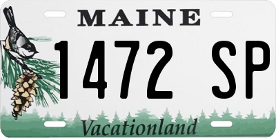 ME license plate 1472SP