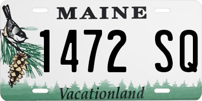 ME license plate 1472SQ