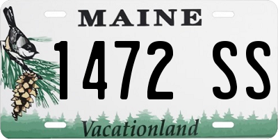 ME license plate 1472SS