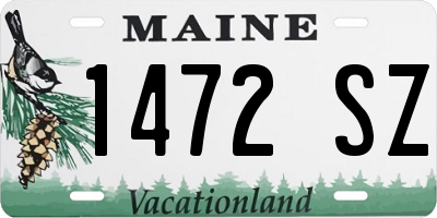 ME license plate 1472SZ
