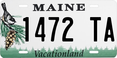 ME license plate 1472TA