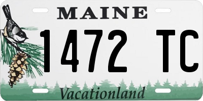 ME license plate 1472TC